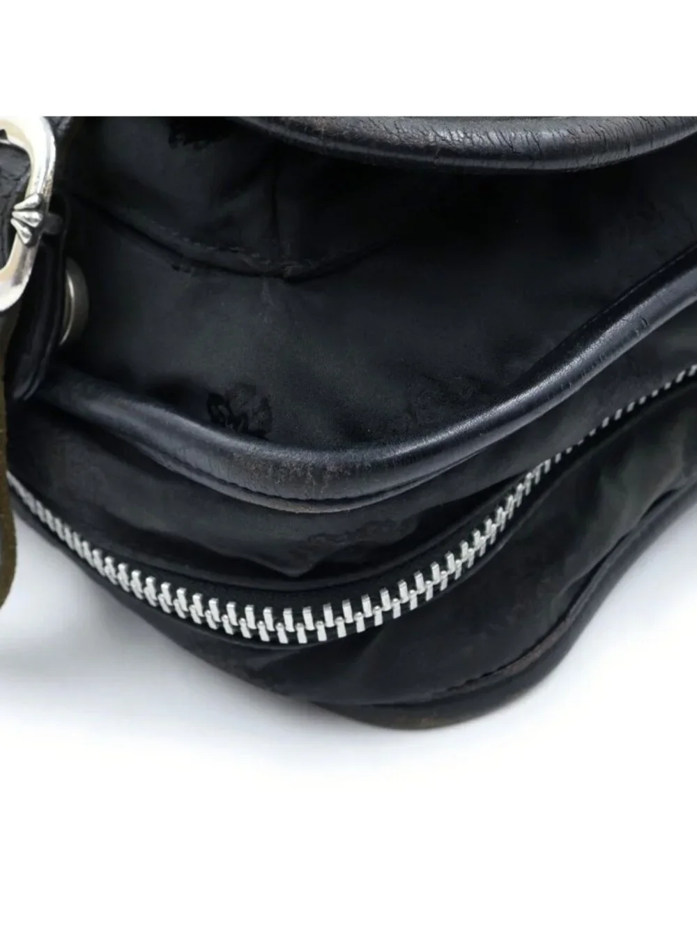 Chrome Hearts Shoulder Bag Sm Gunslinger Strap Shivin Dagger Nylon Black